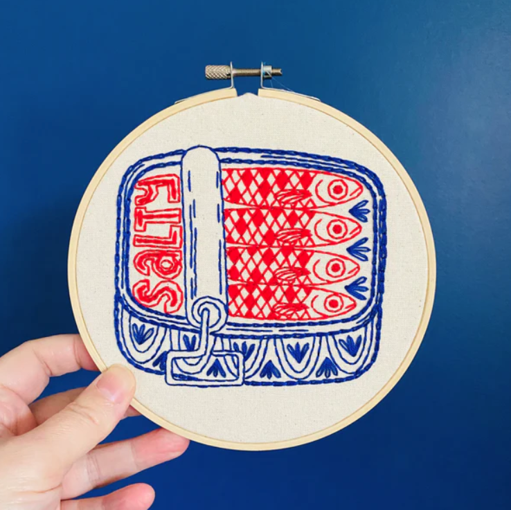 Canned Sardines Embroidery Kit