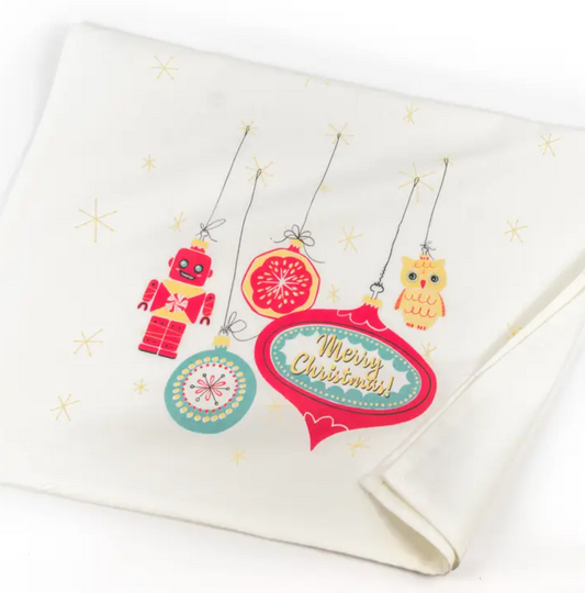 Vintage Ornaments Tea Towel