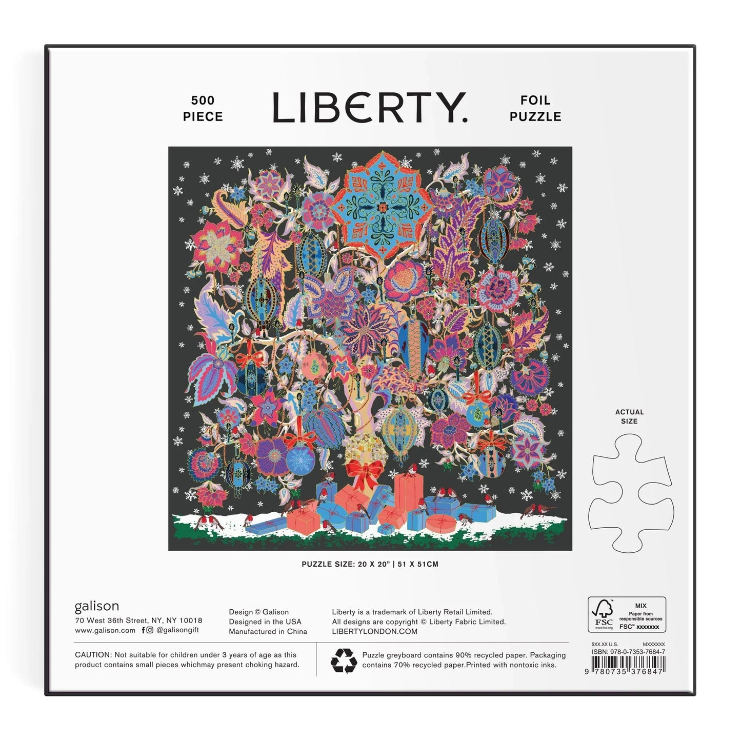 Christmas Tree of Life 500 Pc Puzzle