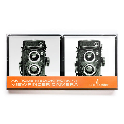 Camera Wood Coaster 4 pk