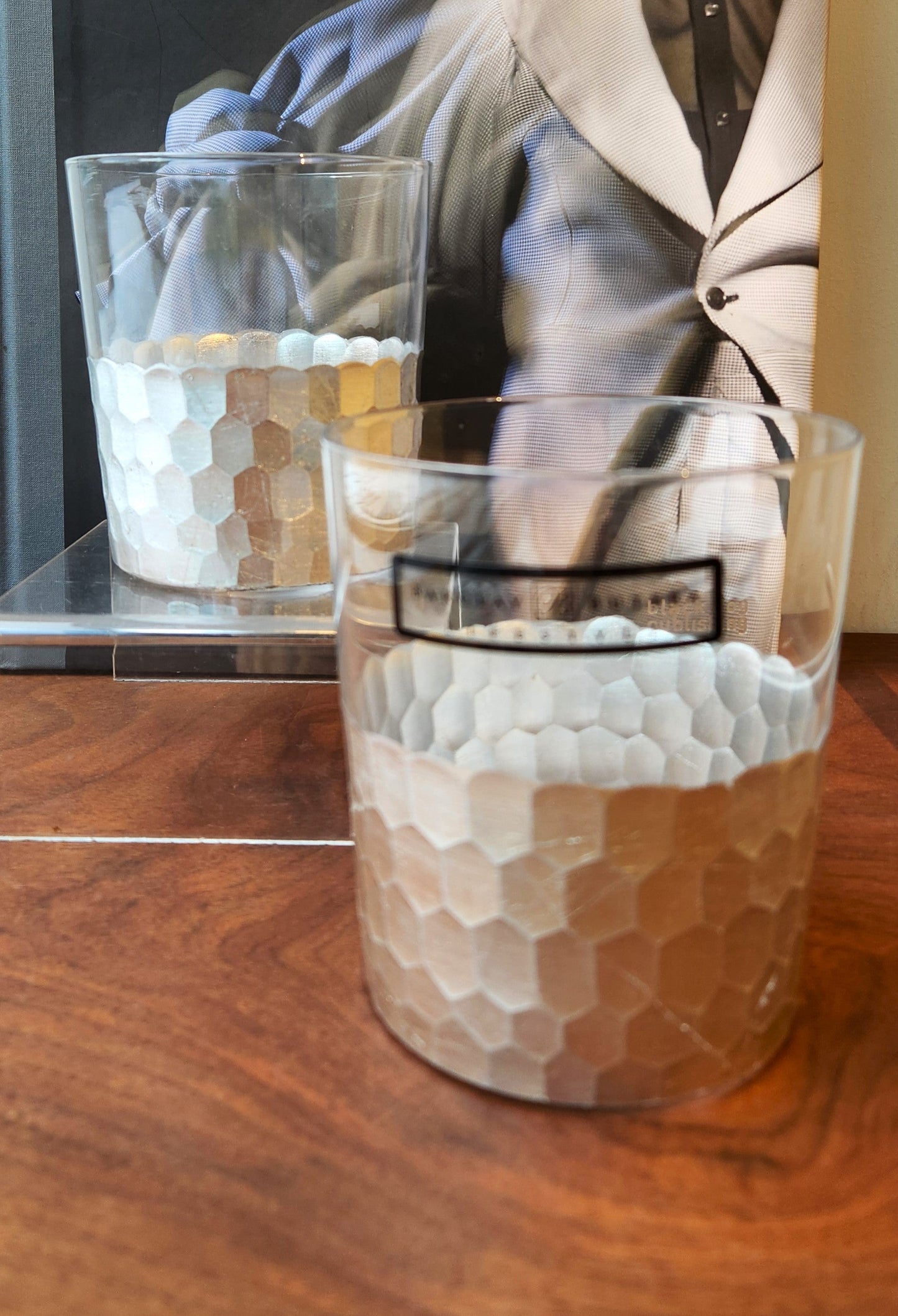 Silver Leaf Cut Glass Tumbler