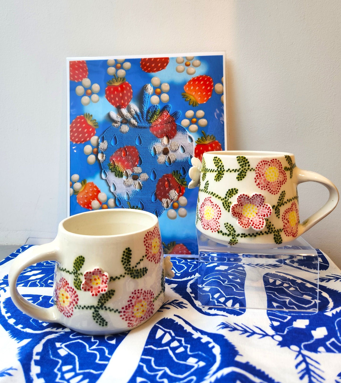 Mug w/3D Flowers