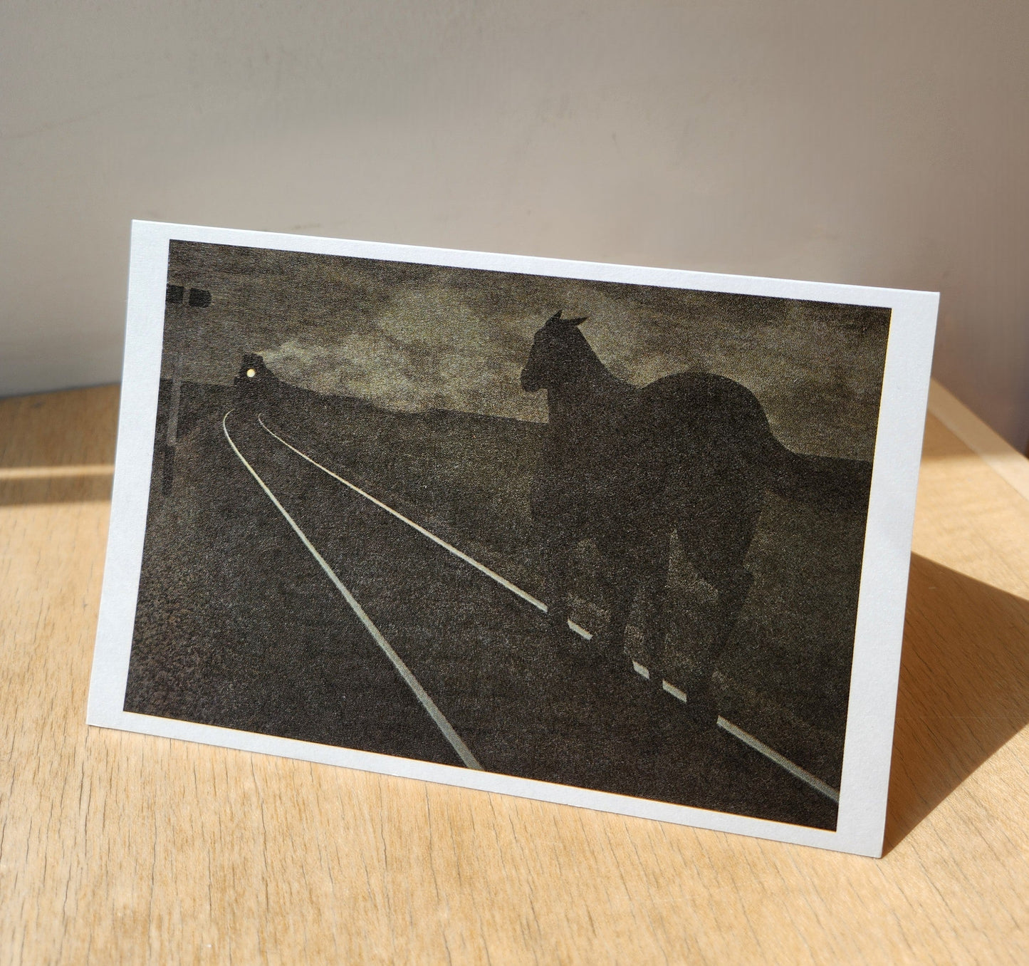 Horse and Train Notecard