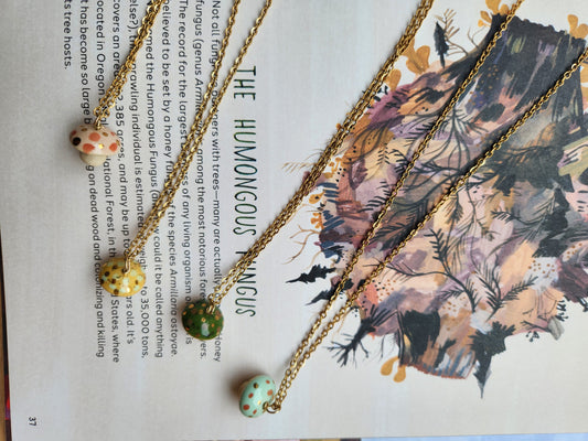 Tiny Mushroom Necklace