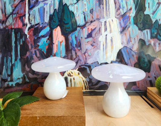 Glass Mushroom Paperweight