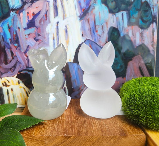 Glass Bunny Rabbit Paperweight