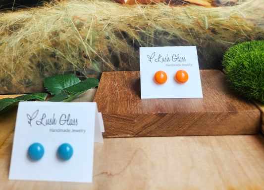 Glass Stud Earrings