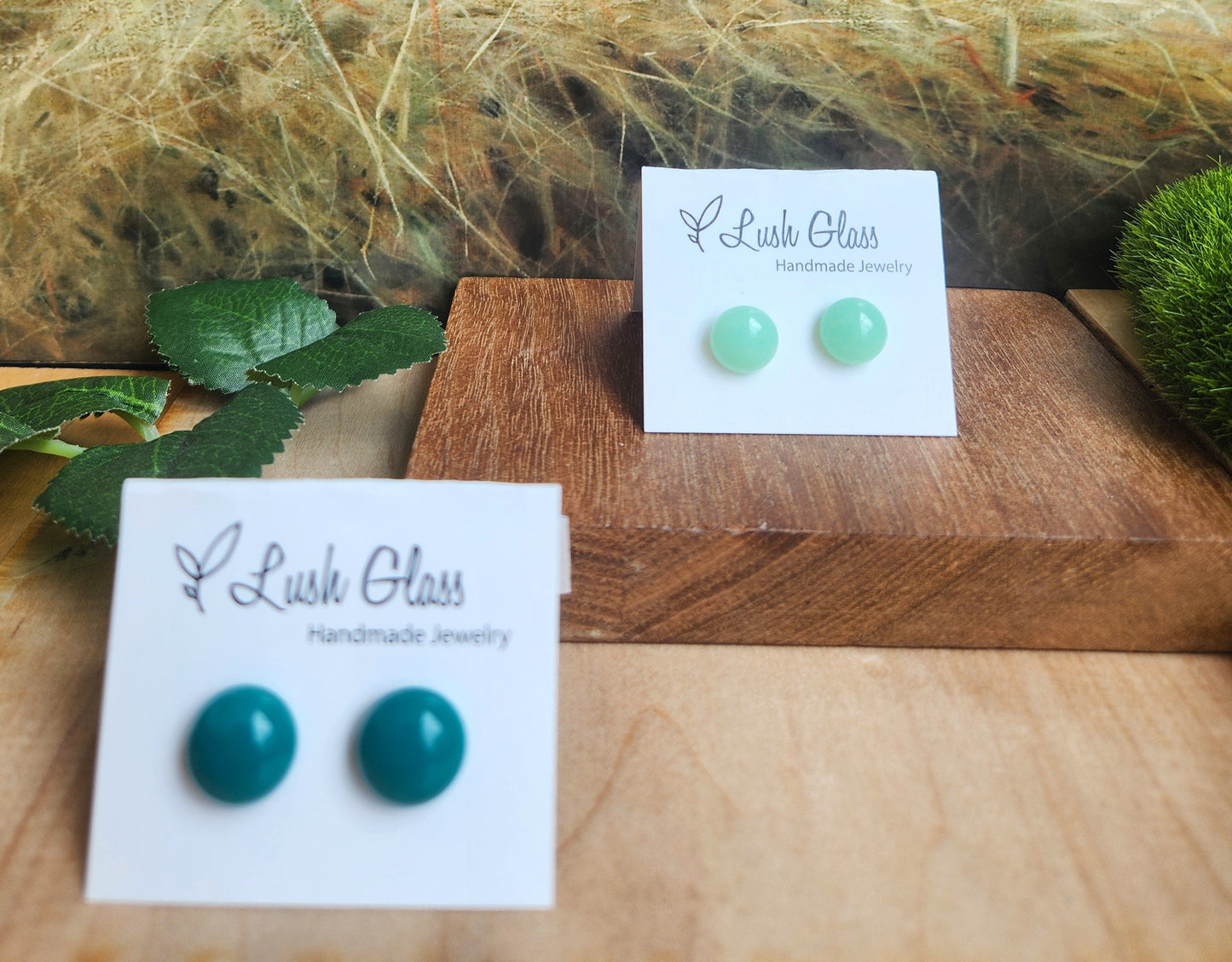 Glass Stud Earrings