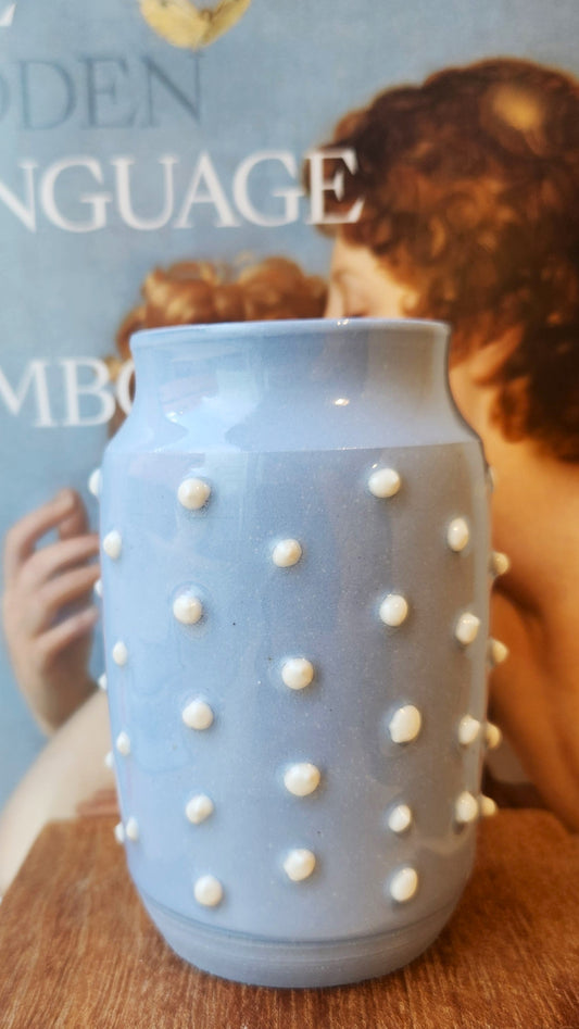 Blue Dotted Vase