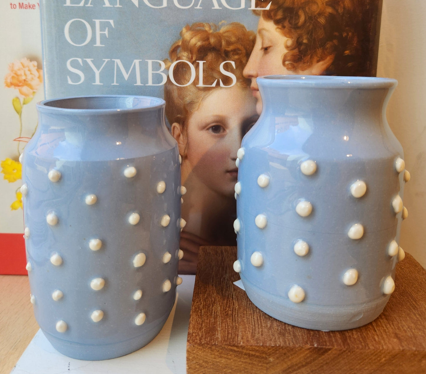 Blue Dotted Vase
