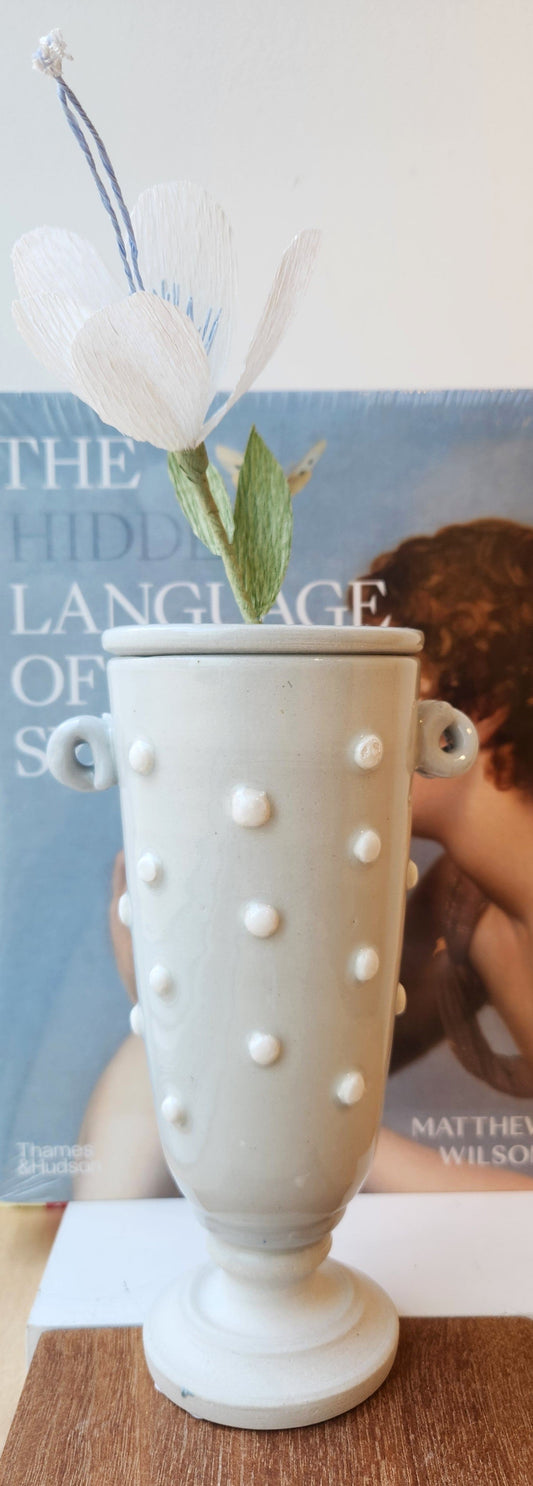 Grey Dotted Vase
