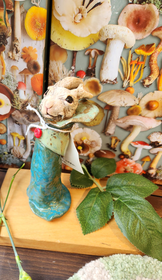 Blue Ceramic Figure