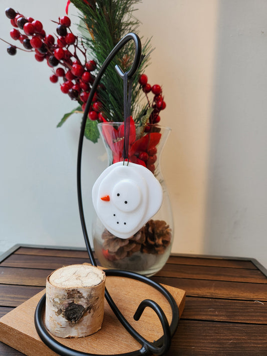 Glass Melting Snowman Ornament