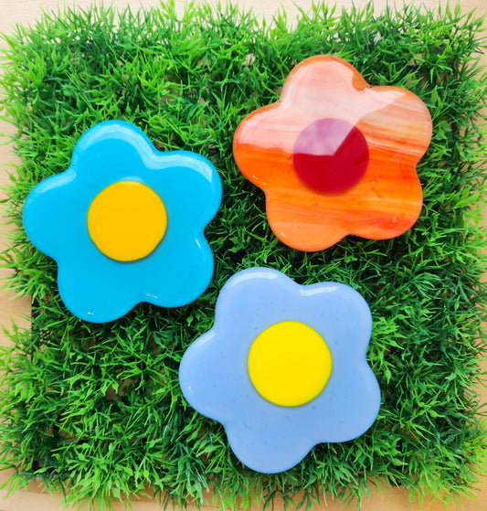 Glass Flower Coasters