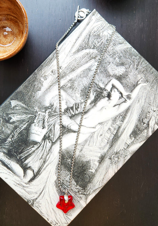 Red Star Charm Necklace