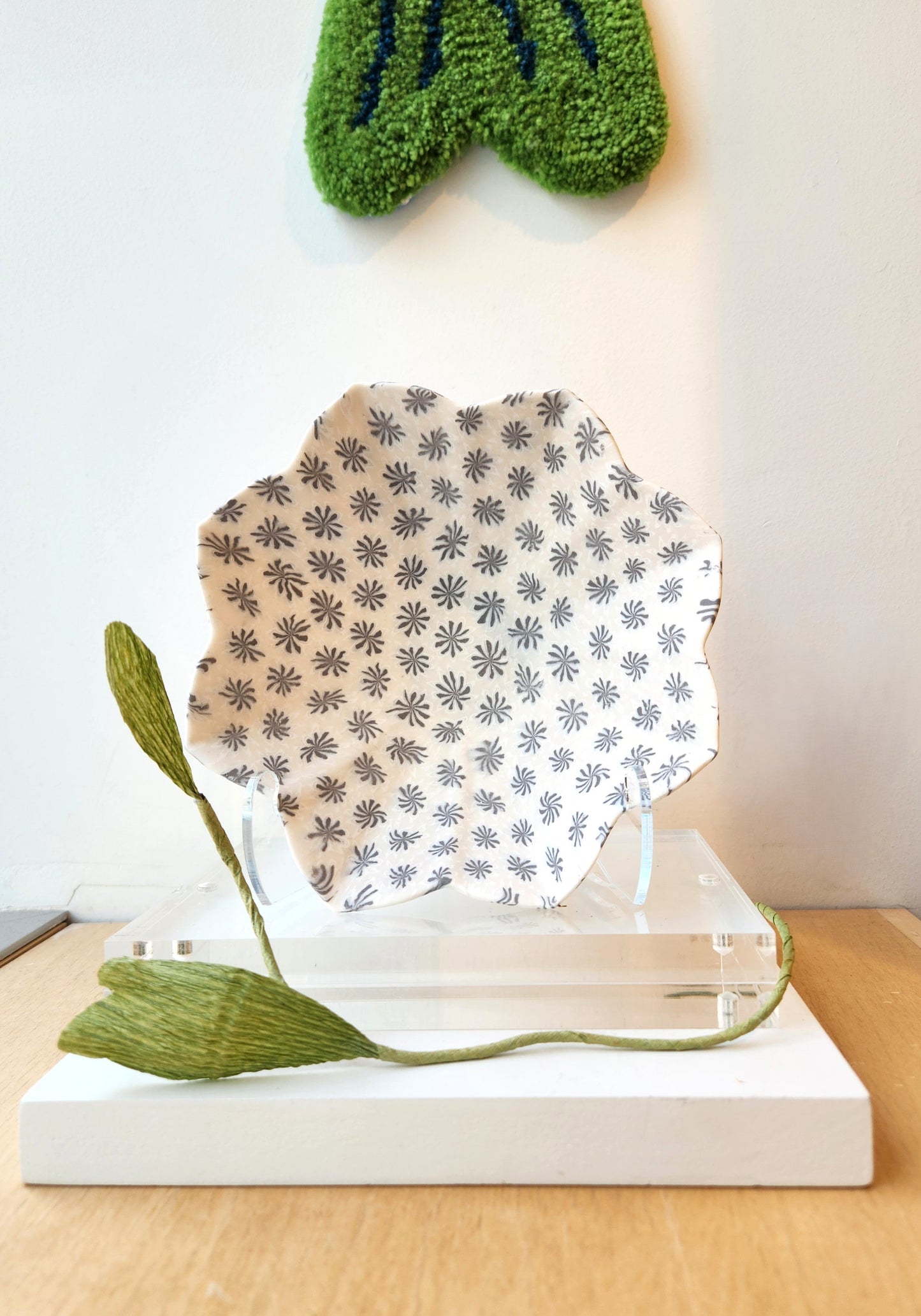 Navy Nerikomi Floral Bowl