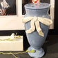 Blue Bow Frog Vase