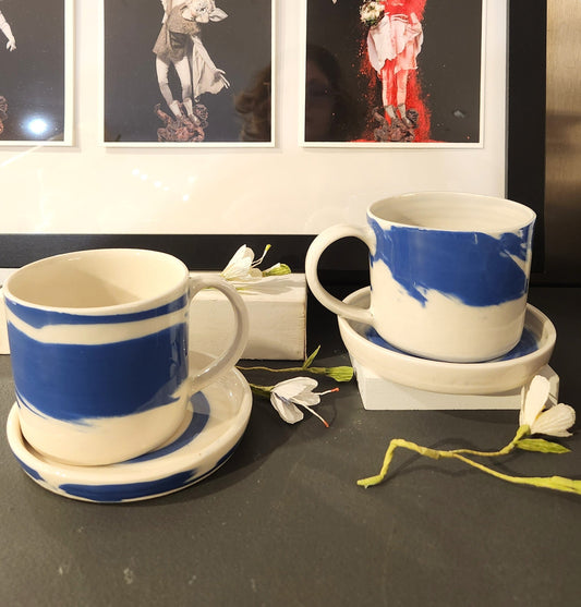 Swirl Mug w/Saucer