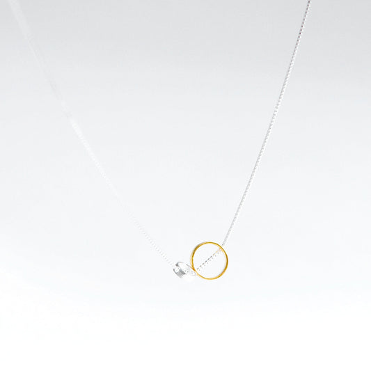 Ovo Necklace in Polished Silver Gold