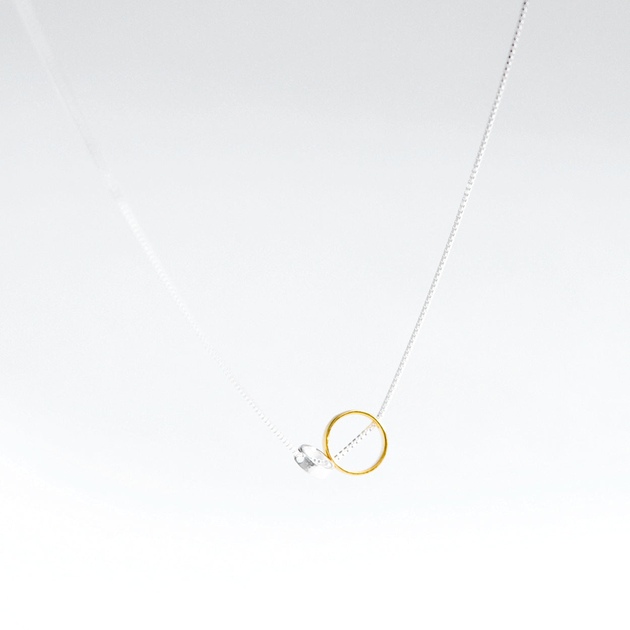 Ovo Necklace in Polished Silver Gold