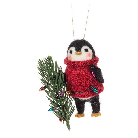 Penguin w/Sweater Ornament