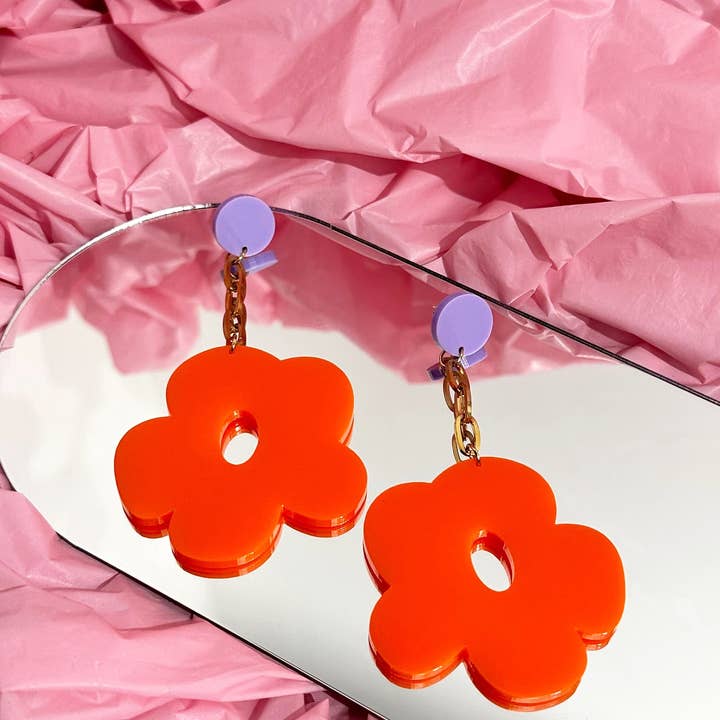 Flourish Chain Dangles in Orange