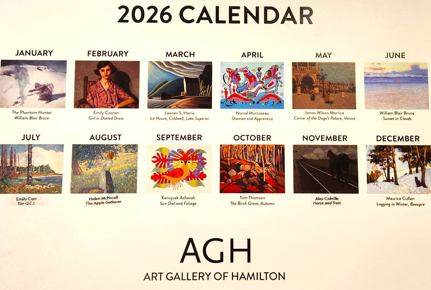 AGH 2026 Collection Calendar