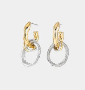 Venusa Two Tone Earring