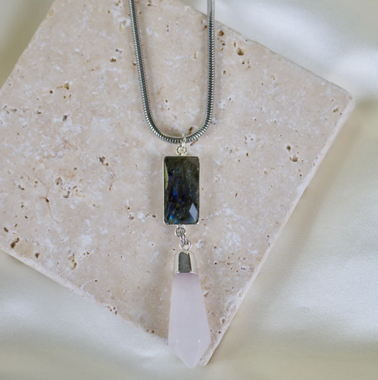 Briar Labradorite & Quartz Necklace