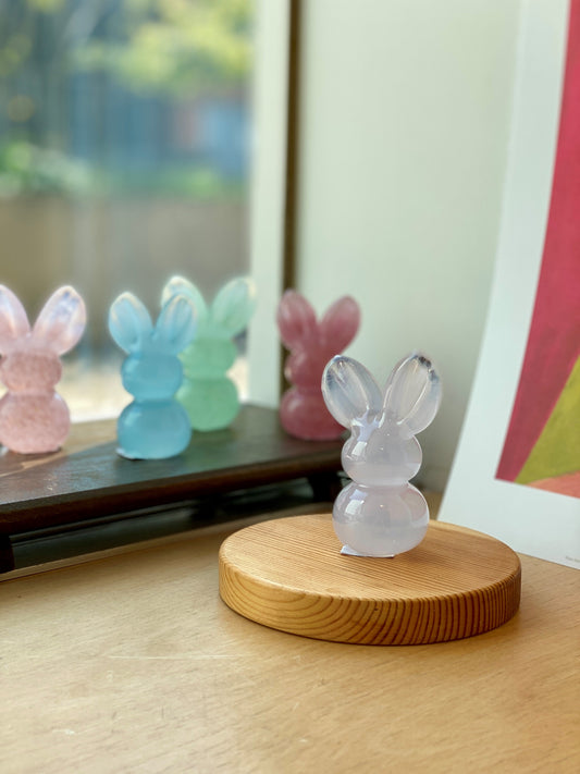 Glass Bunny Rabbit Paperweight