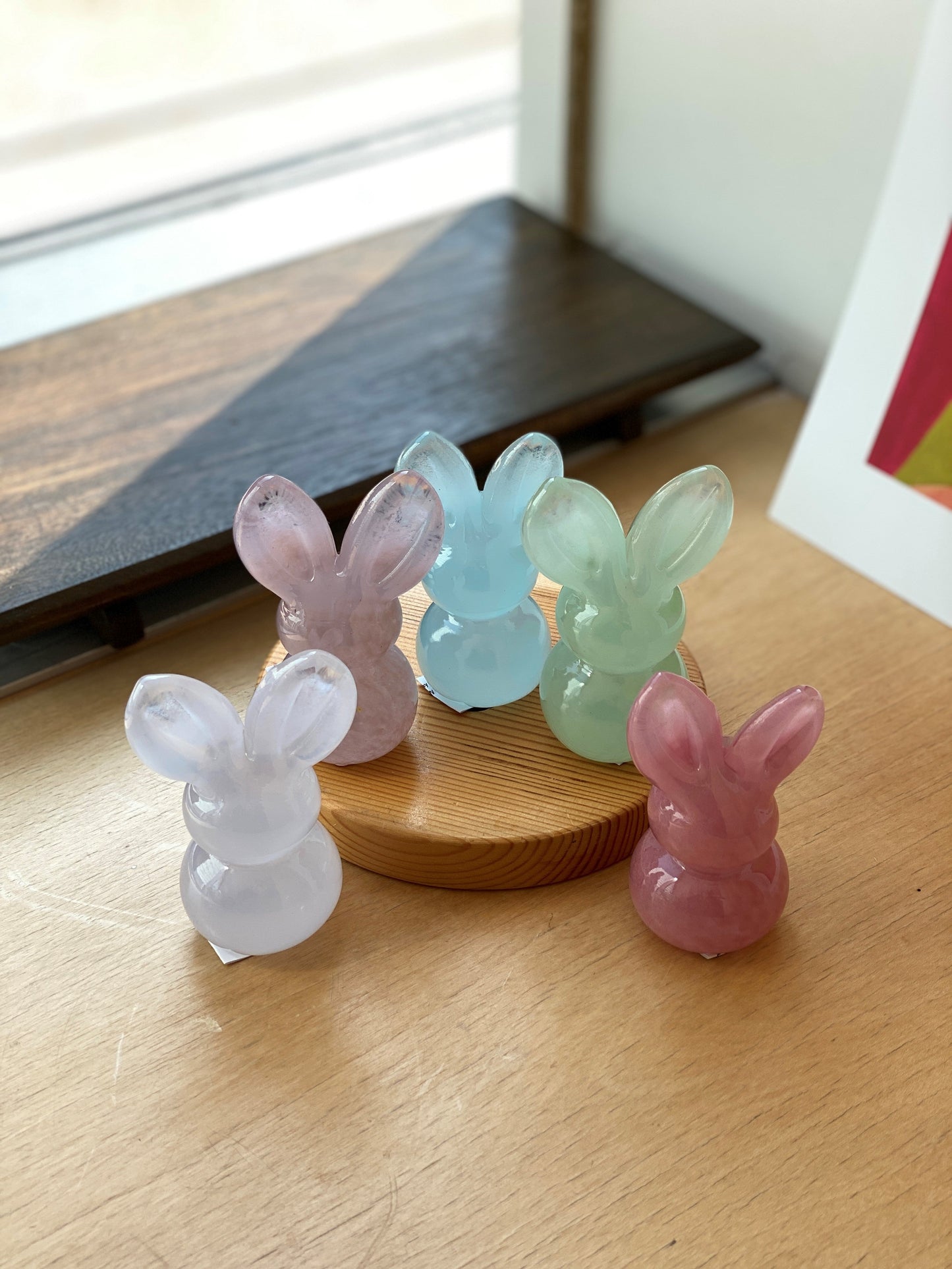 Glass Bunny Rabbit Paperweight