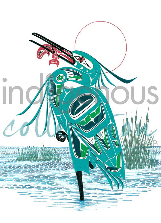 Green Heron Art Card