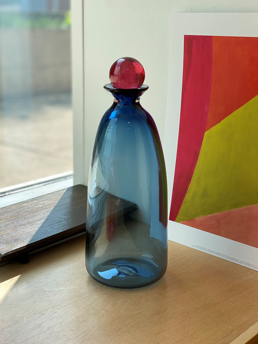 Steel Blue Ruby Decanter