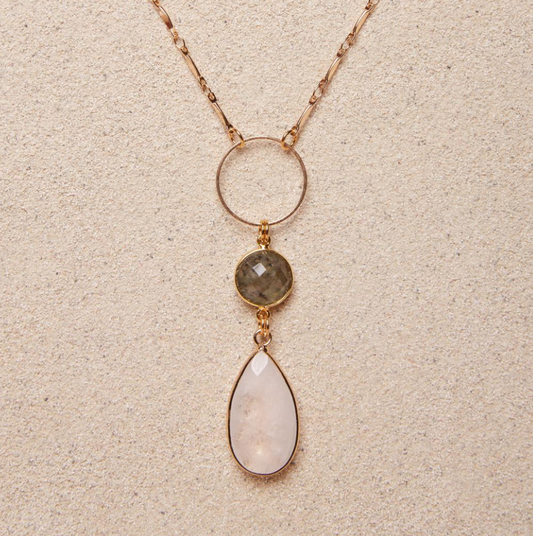 Cherice Labradorite & Quartz Necklace
