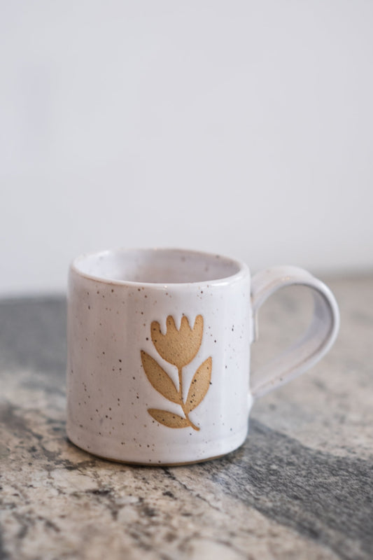 White Tulip Coffee Mug