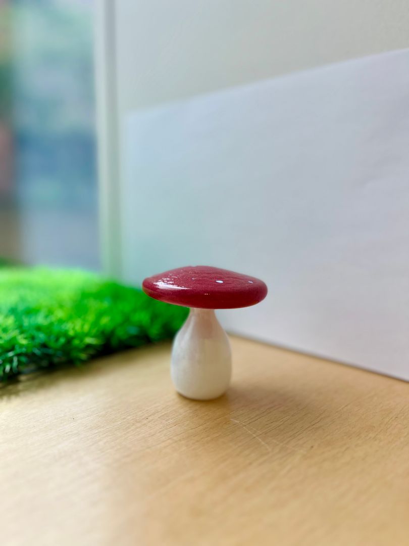 Glass Mushroom Paperweight