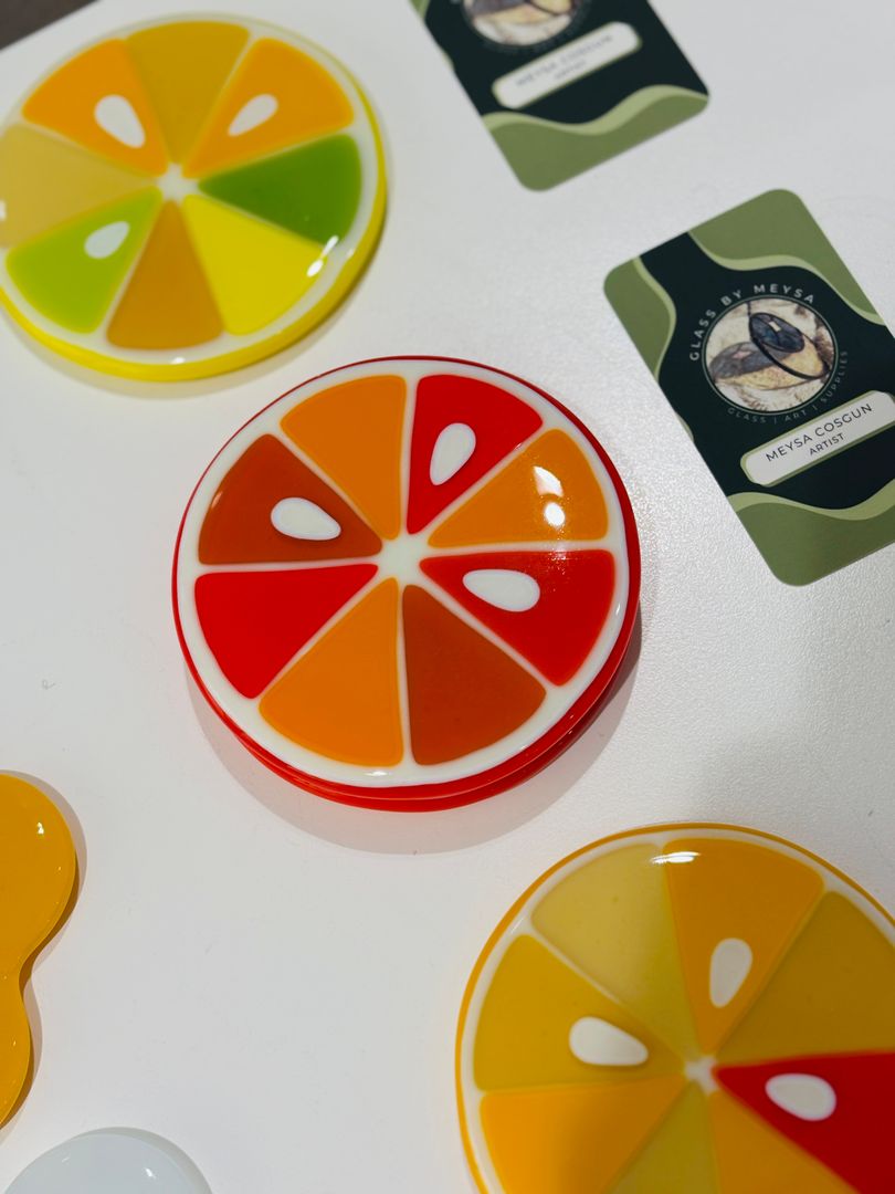 Glass Citrus Coasters