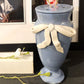 Blue Bow Frog Vase