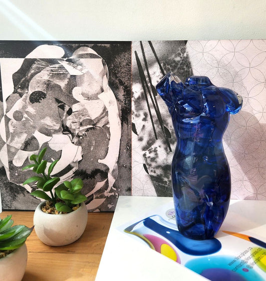 Blue Glass Figure
