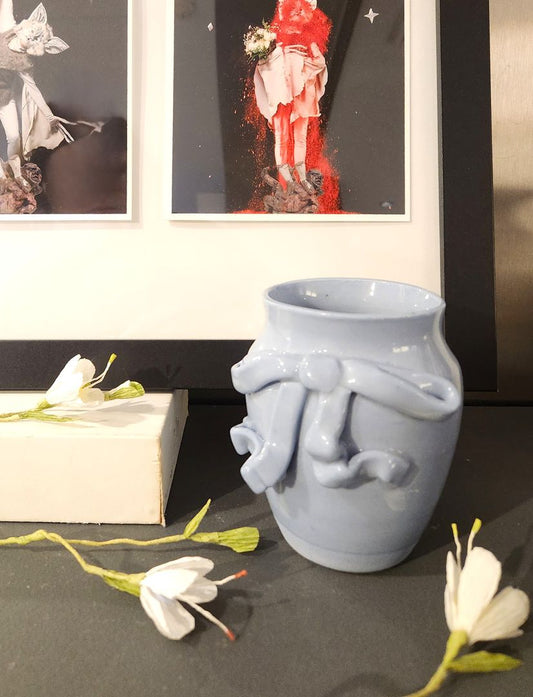 Blue Vase w/Bow