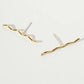 Long Wave Studs Gold