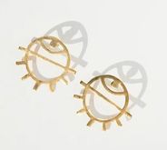 Medium Eye Earrings Gold