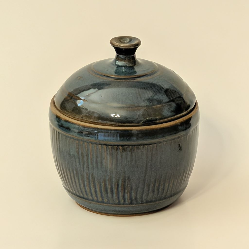 Cerulean Lidded Jar