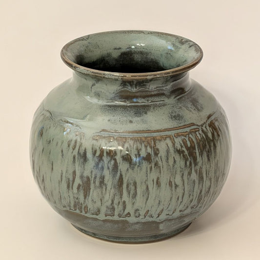 Green Earthware Bellied Vase