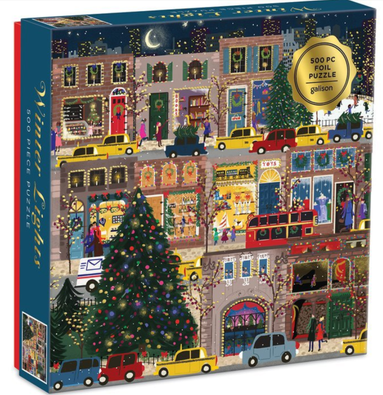 Winter Lights Foil Puzzle 500 Piece Puzzle