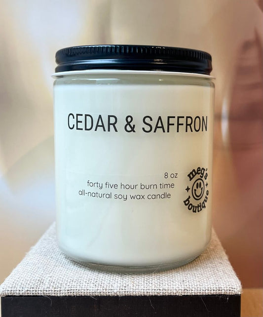 Cedar & Saffron 8oz Candle