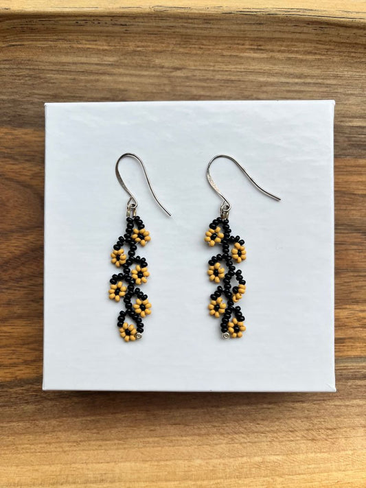 Blossom Branch Beaded Earrings