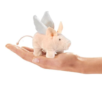 Mini Winged Piglet Finger Puppet