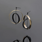 Axle Earrings in Black Gold