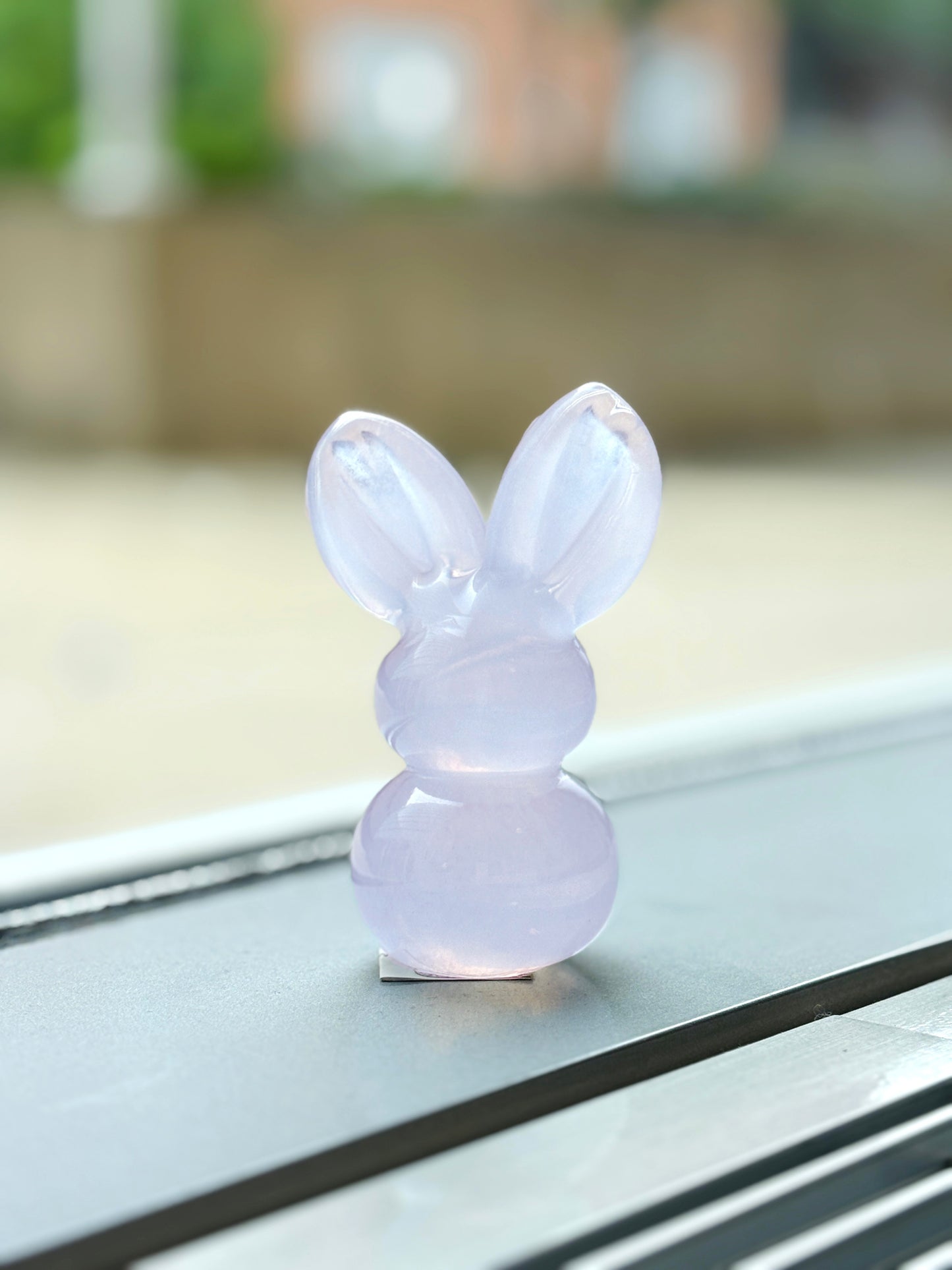 Glass Bunny Rabbit Paperweight
